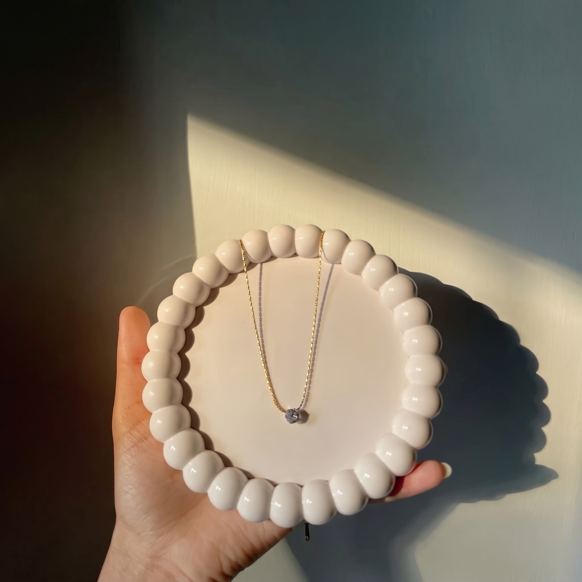 Dainty Silver Charm Necklace in stainless steel